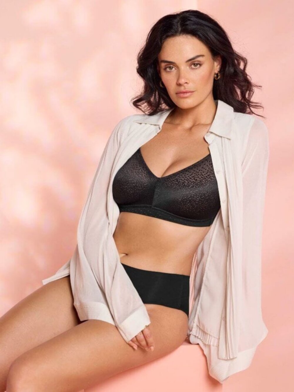 Wacoal Back Appeal Wire-free Black & Tan Bra 38D (bought in Paris) NWOT!